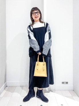 「アイテム（ワンピース/ドレス）」を使った、バヤコさん（レディース・161cm・30代）の秋コーディネート