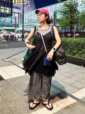 「GLOBAL WORK（グローバルワーク）のアイテム」を使った、バヤコさん（レディース・161cm）の秋コーディネート