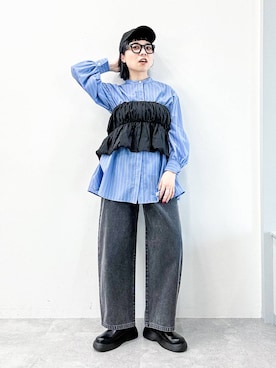 「アイテム（帽子）」を使った、バヤコさん（レディース・161cm・40代）の春コーディネート