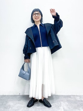 「アイテム（トレンチコート）」を使った、バヤコさん（レディース・161cm・30代）の冬コーディネート