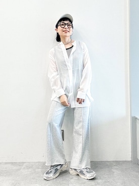 「アイテム（帽子）」を使った、バヤコさん（レディース・161cm・40代）の春コーディネート