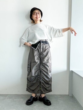 「アイテム（帽子）」を使った、バヤコさん（レディース・161cm・40代）の春コーディネート