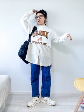 「アイテム（帽子）」を使った、バヤコさん（レディース・161cm・40代）の冬コーディネート