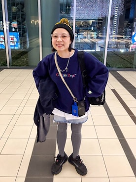 「アイテム（Tシャツ/カットソー）」を使った、バヤコさん（レディース・161cm・40代）の冬コーディネート