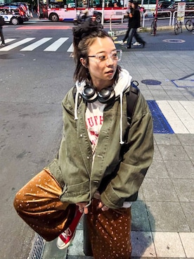 「アイテム（ジャケット/アウター）」を使った、バヤコさん（レディース・161cm・40代）の秋コーディネート