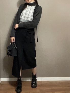 「enchainement mignon（アンシェヌマンミニョン）のアイテム」を使った、ふふさん（レディース・165cm）の冬コーディネート