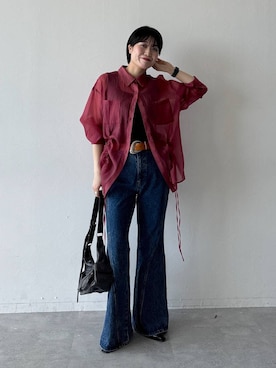 「アイテム（タンクトップ）」を使った、kaeさん（レディース・163cm・30代）の夏コーディネート