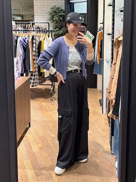 「アイテム（スラックス）」を使った、kaeさん（レディース・163cm・30代）の秋コーディネート