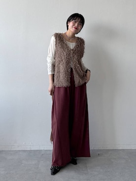「アイテム（ベスト）」を使った、kaeさん（レディース・163cm・30代）の夏コーディネート