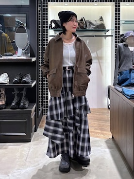 「PAGEBOY（ページボーイ）の【ステンレス素材】ロングボールチェーンネックレス（ネックレス）」を使った、kaeさん（レディース・163cm）の秋コーディネート