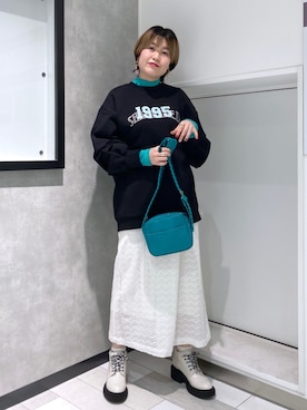 「スエット」｜「アイテム（ローファー）」を使った、kaeさん（レディース・162cm）の春コーディネート