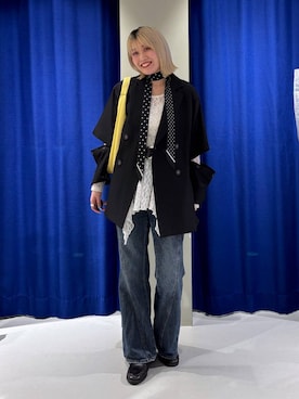 「JEANASIS（ジーナシス）のシャーリングローファー/645735（ローファー、ブラウン系）」を使った、kaeさん（レディース・163cm）の春コーディネート