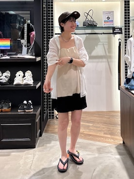「海」｜「アイテム（キャップ）」を使った、kaeさん（レディース・163cm）の夏コーディネート