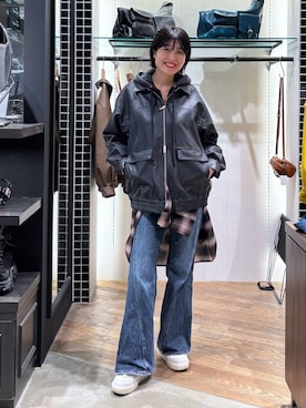 「アイテム（ブルゾン）」を使った、kaeさん（レディース・163cm・30代）の秋コーディネート