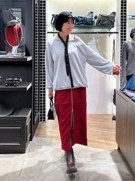 「アイテム（ハンチング/ベレー帽）」を使った、kaeさん（レディース・163cm・30代）の秋コーディネート