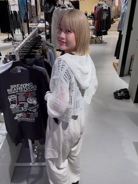 「アイテム（パーカー）」を使った、kaeさん（レディース・163cm・30代）の春コーディネート