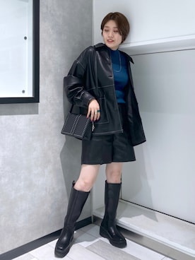 「PAGEBOY（ページボーイ）のチェーンスタッズショルダー（ショルダーバッグ）」を使った、kaeさん（レディース・162cm）の秋コーディネート