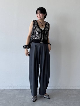 「PAGEBOY（ページボーイ）の【マシンウォッシャブル】スクエアネックタンク（タンクトップ）」を使った、kaeさん（レディース・163cm・30代）の夏コーディネート
