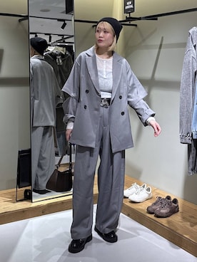 「PAGEBOY（ページボーイ）のベルトハンドBAG（ハンドバッグ、ブラウン系）」を使った、kaeさん（レディース・163cm）の春コーディネート