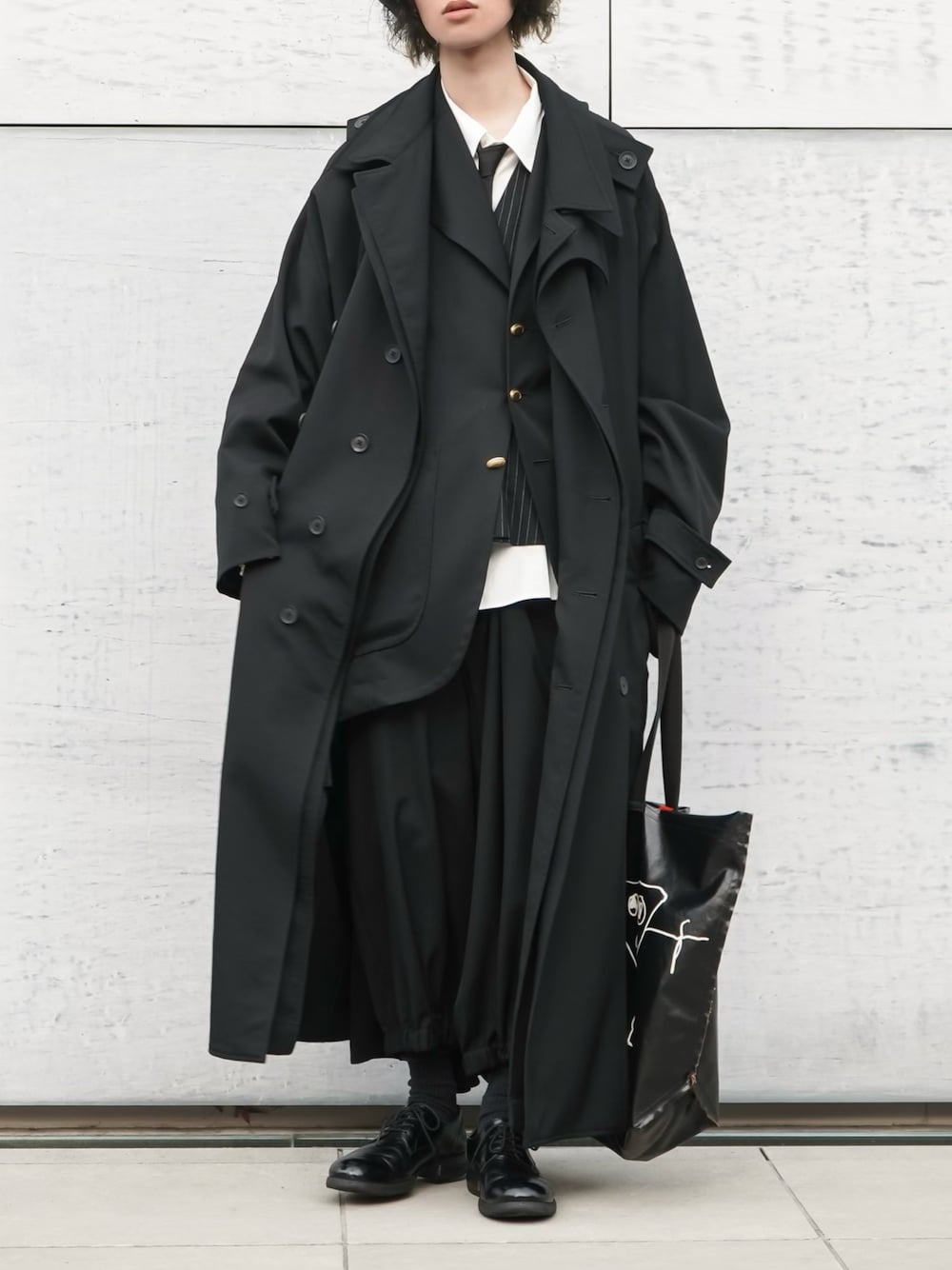 アンリアレイジ　ANREALAGE レーザーカット　トレンチコート DOUBLE FRONT TRENCH COAT（トレンチコート）｜ANREALAGE