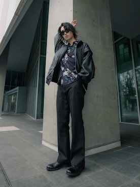 「LAD MUSICIAN（ラッドミュージシャン）のアイテム（トップス）」を使った、Kazuさん（メンズ・178cm）の秋コーディネート