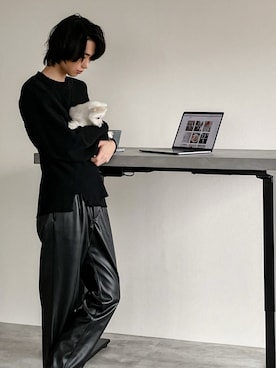 「VICTIM（ヴィクティム）のアイテム（スラックス）」を使った、Kazuさん（メンズ・178cm）の秋コーディネート