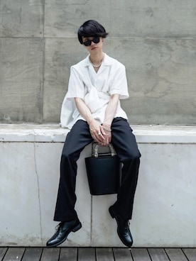 「Saint Laurent（サンローラン）のアイテム」を使った、Kazuさん（メンズ・178cm）の夏コーディネート