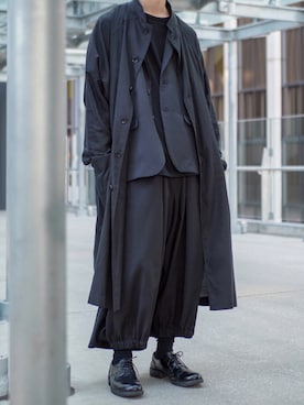 「Yohji Yamamoto POUR HOMME（ヨウジヤマモトプールオム）のアイテム（ジャケット/アウター）」を使った、Kazuさん（メンズ・178cm）の秋コーディネート
