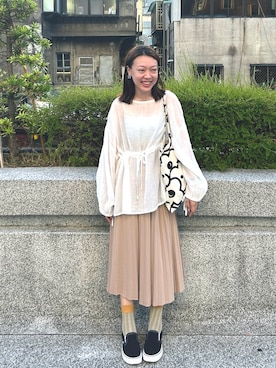 「AIR SPACE（エアースペース）のアイテム」を使った、noraleeさん（レディース・165cm）の春コーディネート