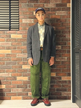 「アイテム（ジャケット/アウター）」を使った、かーちんさん（キッズ・166cm・10代）の秋コーディネート