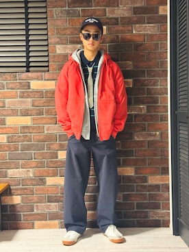 「アイテム（パーカー）」を使った、かーちんさん（キッズ・167cm）の冬コーディネート