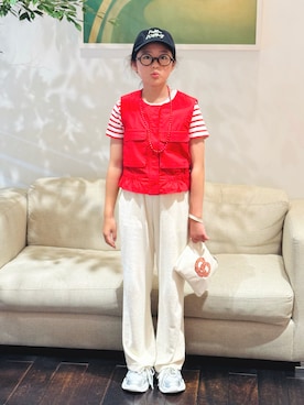 「アイテム（シューズ）」を使った、かーちんさん（キッズ・141cm）の夏コーディネート