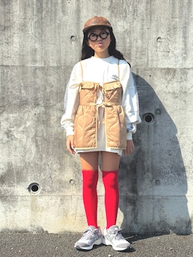 「アイテム（スウェット）」を使った、かーちんさん（キッズ・142cm）の秋コーディネート