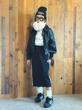 「アイテム（ホワイト系）」を使った、かーちんさん（キッズ・142cm）の秋コーディネート