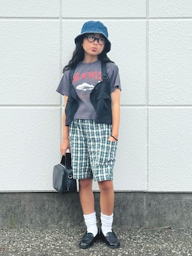 「西松屋（ニシマツヤ）のアイテム」を使った、かーちんさん（キッズ・141cm）の夏コーディネート