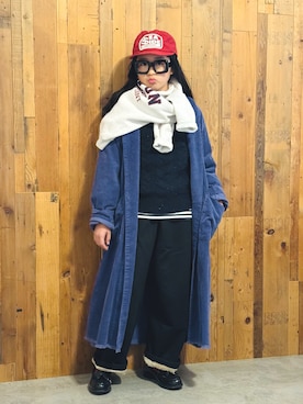 「アイテム（ローファー）」を使った、かーちんさん（キッズ・144cm）の冬コーディネート