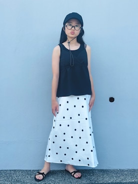 「FREAK'S STORE（フリークスストア）のメッシュキャップ（キャップ、ブラック系）」を使った、かーちんさん（キッズ・148cm）の夏コーディネート