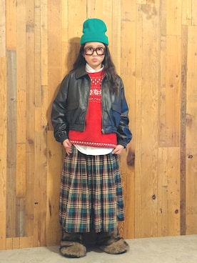 「アイテム（ジャケット/アウター）」を使った、かーちんさん（キッズ・143cm）の秋コーディネート