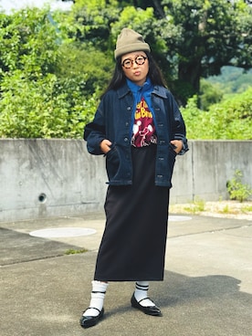 「アイテム（ジャケット/アウター）」を使った、かーちんさん（キッズ・142cm）の秋コーディネート