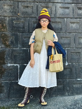 かーちんさん（キッズ・150cm）の秋コーディネート