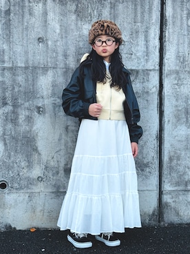 「VANS(バンズ)のアイテム」を使った、かーちんさん(キッズ・144cm)の冬コーディネート