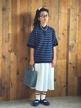 「MoonStar（ムーンスター）のアイテム」を使った、かーちんさん（キッズ・146cm）の春コーディネート