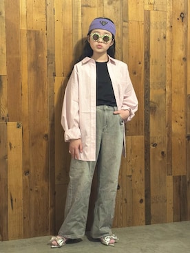 「menue（メヌエ）のアイテム」を使った、かーちんさん（キッズ・144cm）の冬コーディネート