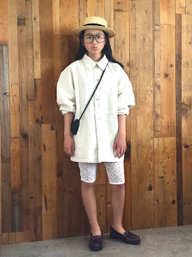 「リネン」｜かーちんさん（キッズ・146cm）の春コーディネート