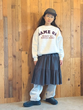 「アイテム（ワンピース/ドレス）」を使った、かーちんさん（キッズ・142cm）の秋コーディネート