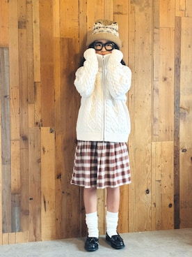 「アイテム（ジャケット/アウター）」を使った、かーちんさん（キッズ・142cm）の秋コーディネート