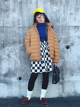 「アイテム（スカート）」を使った、かーちんさん（キッズ・143cm）の冬コーディネート