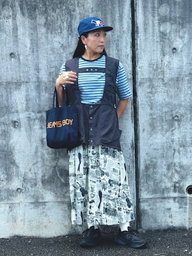 「ZARA KIDSのアイテム」を使った、かーちんさん（レディース・156cm）の夏コーディネート