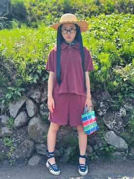 「pairmanon（ペアマノン）のアイテム」を使った、かーちんさん（キッズ・147cm）の夏コーディネート
