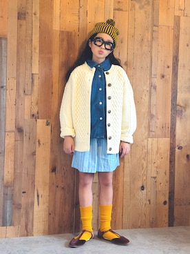 「アイテム（ルームウェア）」を使った、かーちんさん（キッズ・143cm）の秋コーディネート